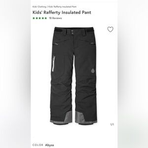 Stio kids Rafferty Insulated Ski/Snow Pants